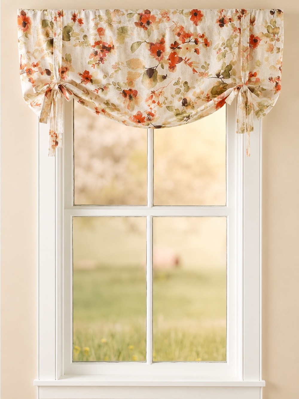 Floral Tie-Up Valance